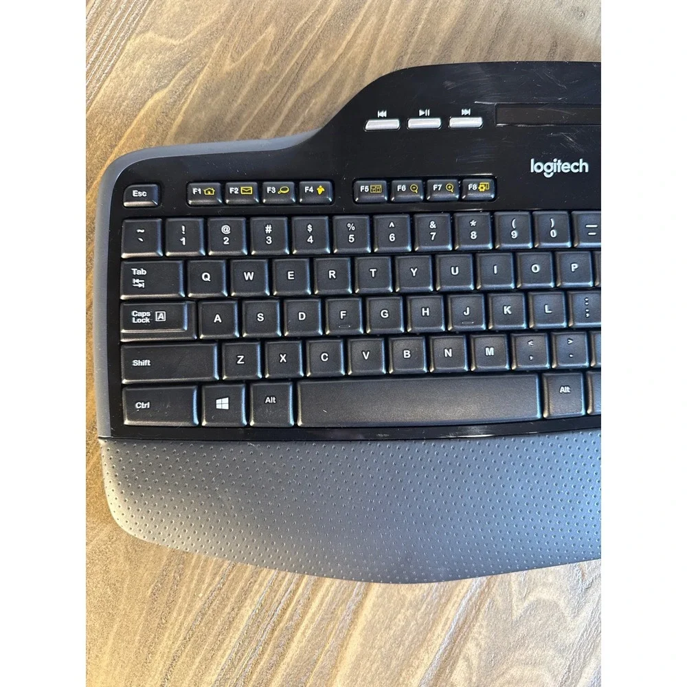 Logitech MK710 Wireless Keyboard Full Size Ergonomic Media Keys Tested No Dongle